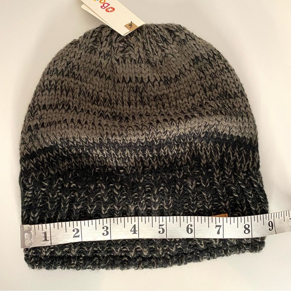 Barts Two-Tone Tan Black Knit Beanie NWT - Picture 7 of 8